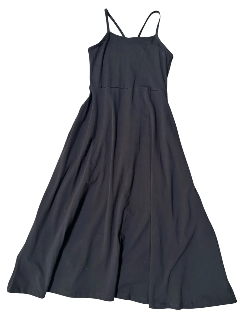 Pact Organic Cotton Fit & Flare Midi Dress
Black Midi Dress Spaghetti Straps S - Picture 3 of 7